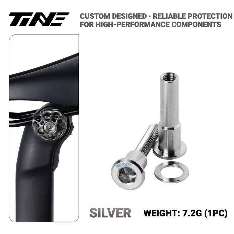 TiNE Titanium Seatpost Clamp Bolt Kit for Specialized Road Bikes Silver