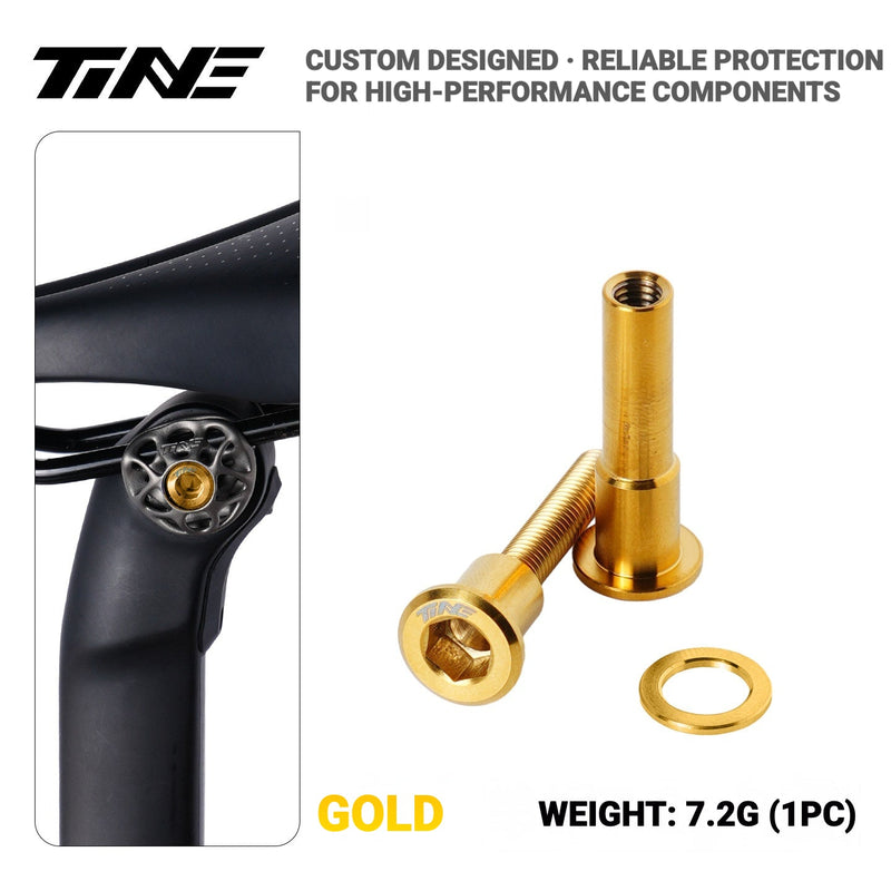 TiNE Titanium Seatpost Clamp Bolt Kit for Specialized Road Bikes Gold