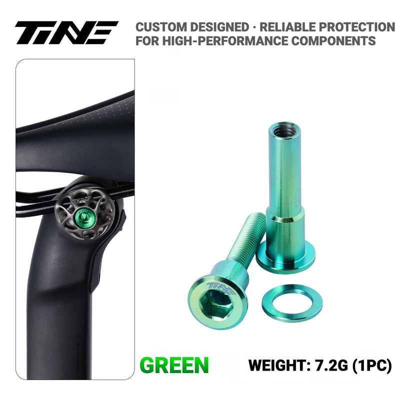 TiNE Titanium Seatpost Clamp Bolt Kit for Specialized Road Bikes Green