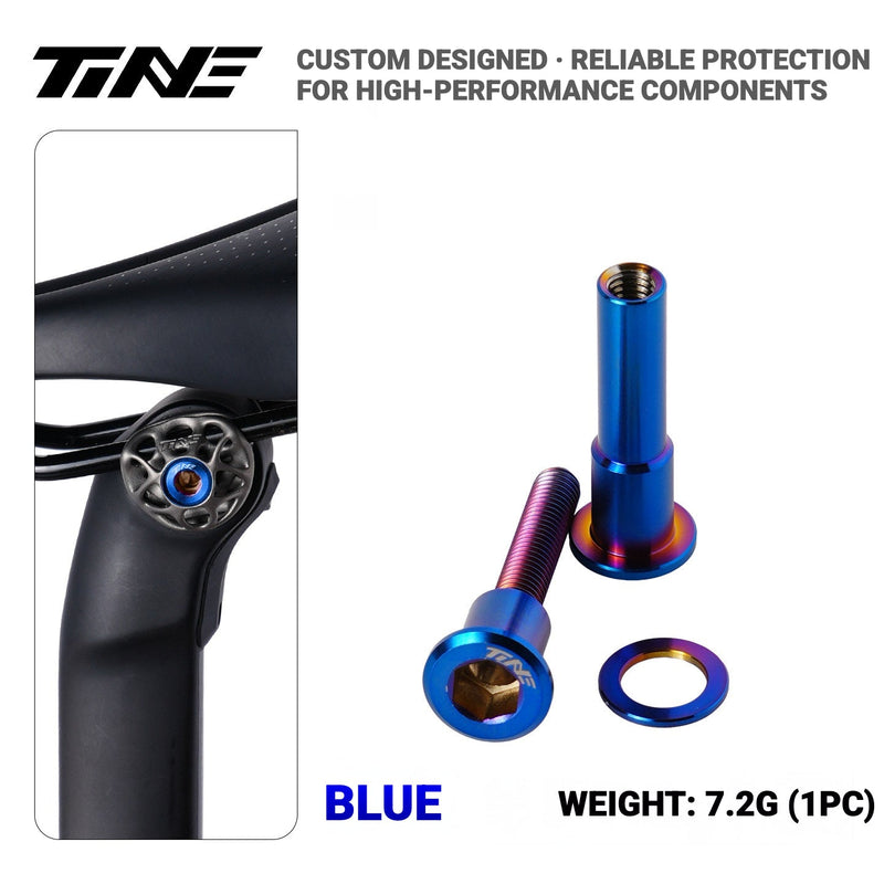 TiNE Titanium Seatpost Clamp Bolt Kit for Specialized Road Bikes Blue