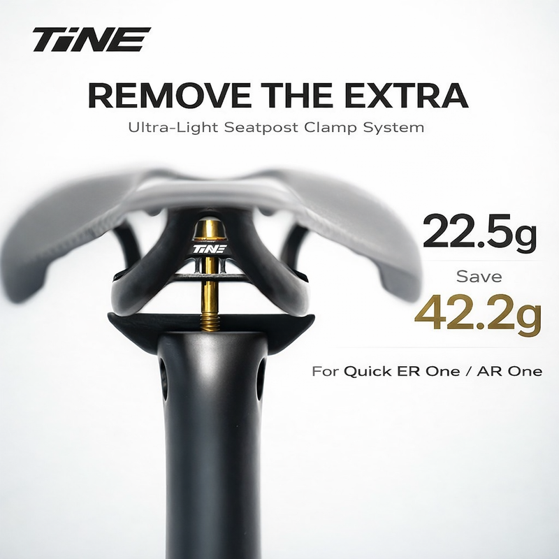 TiNE Titanium Seatpost Clamp Yoke Kit for Quick Pro ER One / AR One — 22.5g