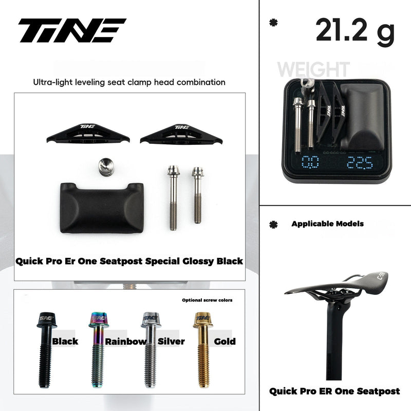 TiNE Titanium Seatpost Clamp Yoke Kit for Quick Pro ER One / AR One — 22.5g