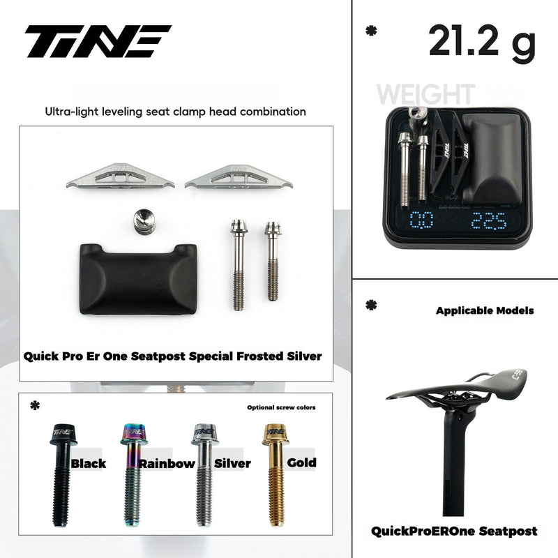 TiNE Titanium Seatpost Clamp Yoke Kit for Quick Pro ER One / AR One — 22.5g