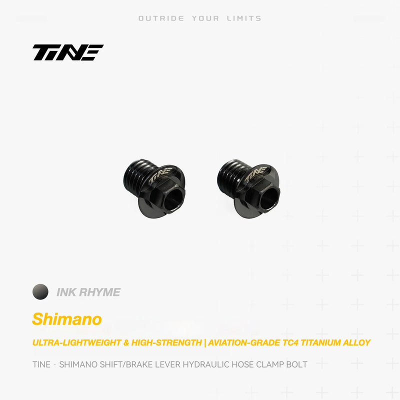 TiNE Titanium Shifter Hydraulic Hose Clamping Bolt Shimano Road Shifters Matte Black