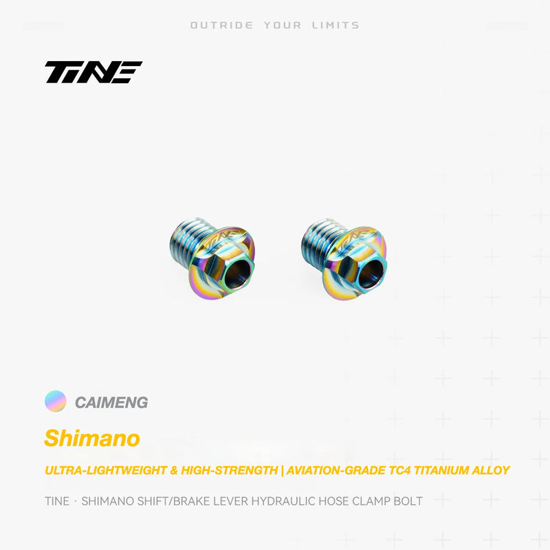 TiNE Titanium Shifter Hydraulic Hose Clamping Bolt Shimano Road Shifters Rainbow Oil Slick