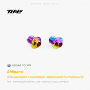 TiNE Titanium Shifter Hydraulic Hose Clamping Bolt Shimano Road Shifters Candy Oil Slick