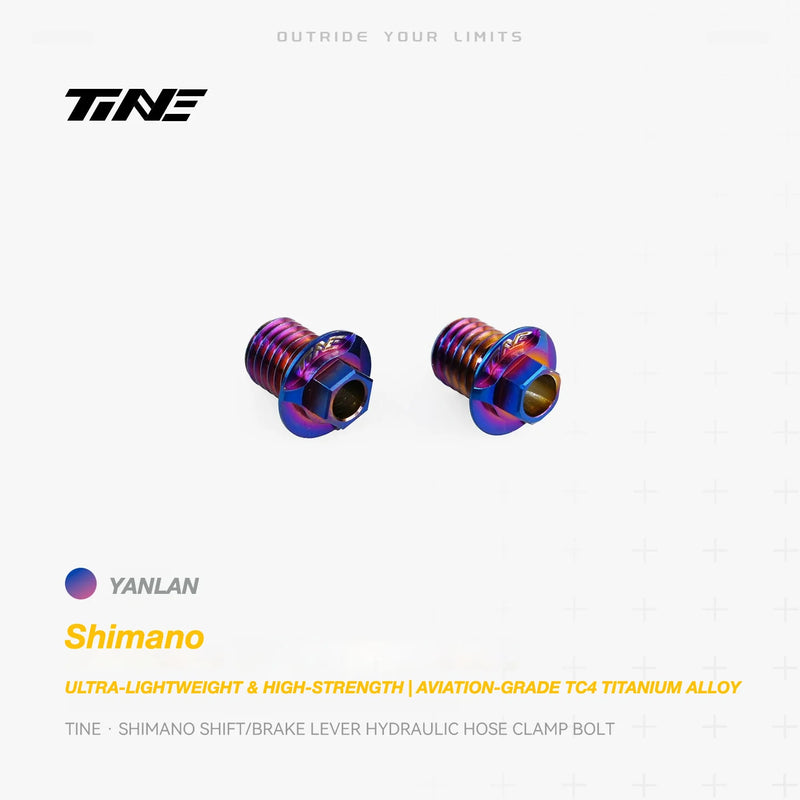 TiNE Titanium Shifter Hydraulic Hose Clamping Bolt Shimano Road Shifters Indigo Blue