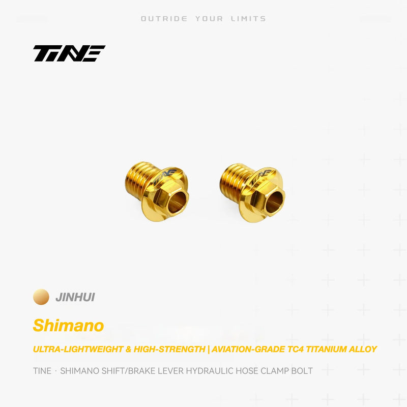 TiNE Titanium Shifter Hydraulic Hose Clamping Bolt Shimano Road Shifters Gold Glow