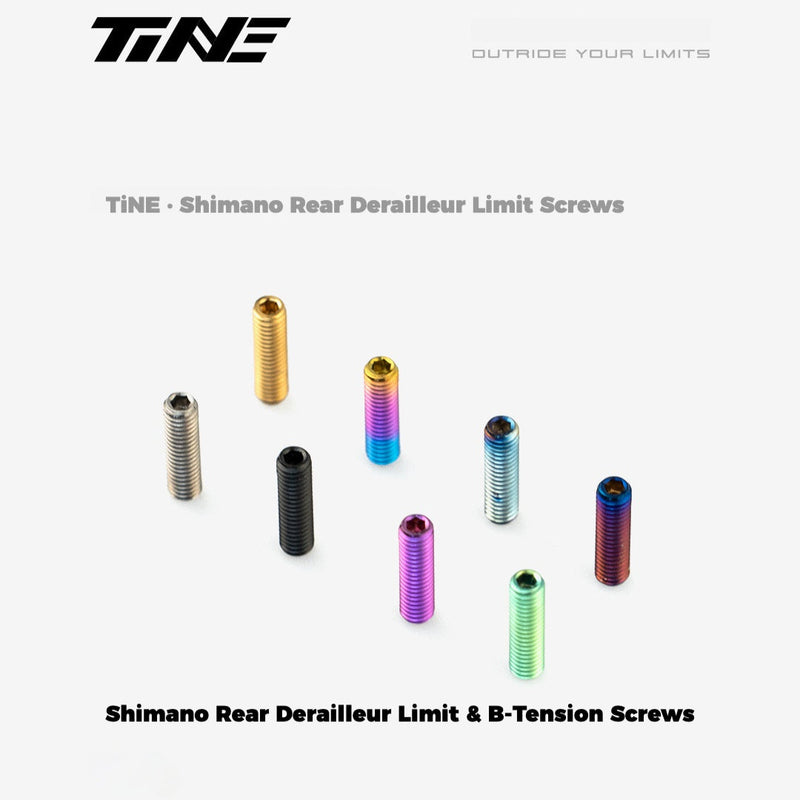 TiNE Titanium Shimano Rear Derailleur Limit and B-Tension Screws