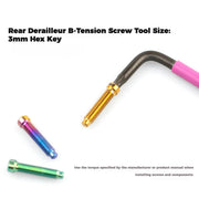 TiNE Titanium Shimano Rear Derailleur Limit and B-Tension Screws