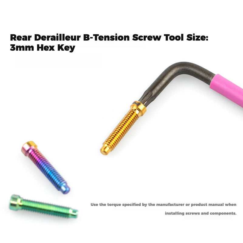 TiNE Titanium Shimano Rear Derailleur Limit and B-Tension Screws