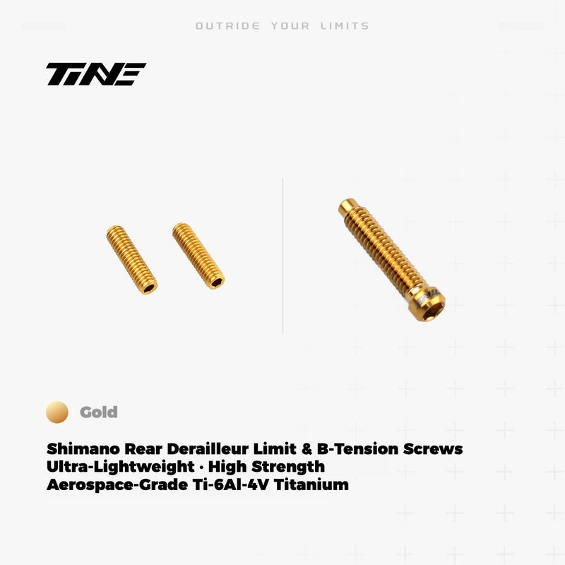 TiNE Titanium Shimano Rear Derailleur Limit and B-Tension Screws