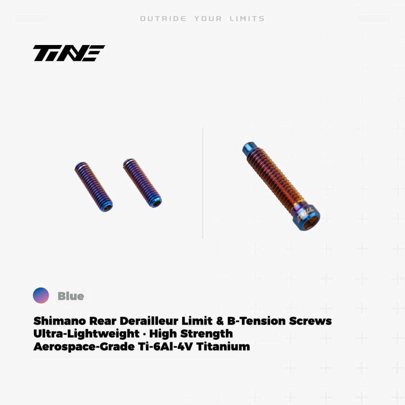 TiNE Titanium Shimano Rear Derailleur Limit and B-Tension Screws