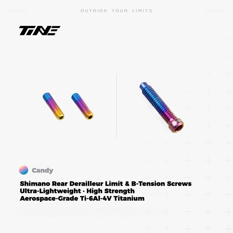 TiNE Titanium Shimano Rear Derailleur Limit and B-Tension Screws