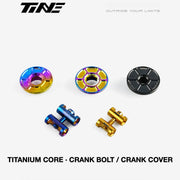 TiNE Titanium Crank Arm Cap and Locking Bolt Set for THM / SRM
