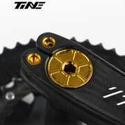 TiNE Titanium Crank Arm Cap and Locking Bolt Set for THM / SRM