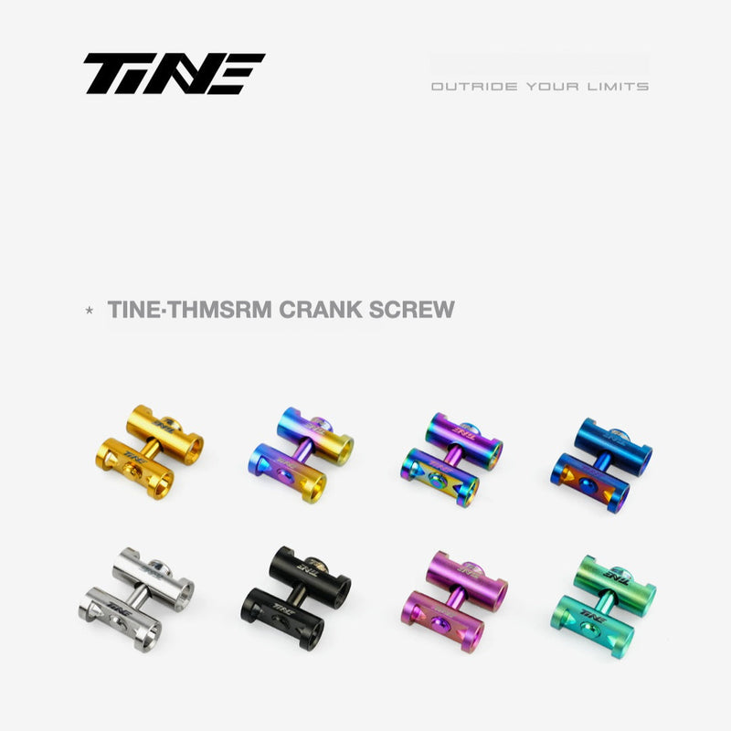 TiNE Titanium Crank Arm Cap and Locking Bolt Set for THM / SRM