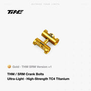 TiNE Titanium Crank Arm Cap and Locking Bolt Set for THM / SRM