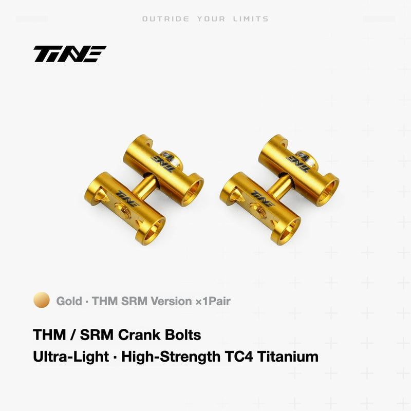 TiNE Titanium Crank Arm Cap and Locking Bolt Set for THM / SRM