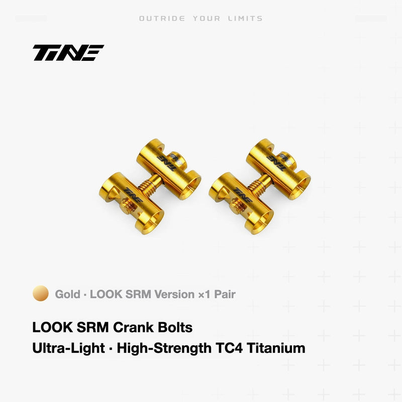 TiNE Titanium Crank Arm Cap and Locking Bolt Set for THM / SRM