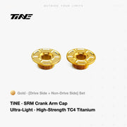TiNE Titanium Crank Arm Cap and Locking Bolt Set for THM / SRM