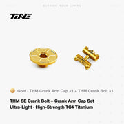 TiNE Titanium Crank Arm Cap and Locking Bolt Set for THM / SRM