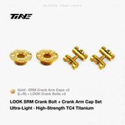 TiNE Titanium Crank Arm Cap and Locking Bolt Set for THM / SRM