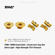 TiNE Titanium Crank Arm Cap and Locking Bolt Set for THM / SRM