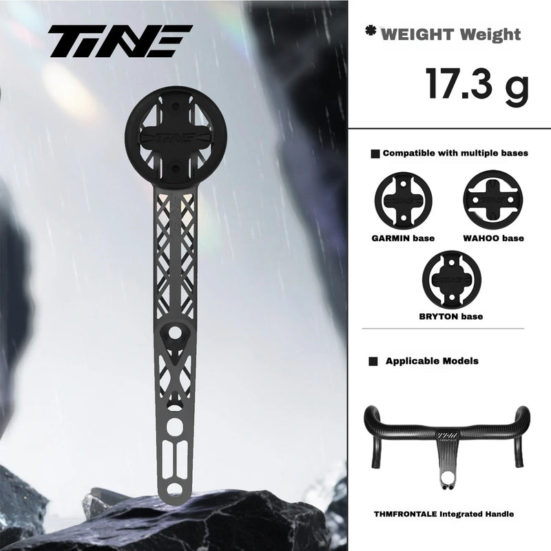 TiNE Titanium Computer Mount for THM FRONTALE / FRONTALE AERO / TIBIA | Garmin Wahoo Bryton GPS