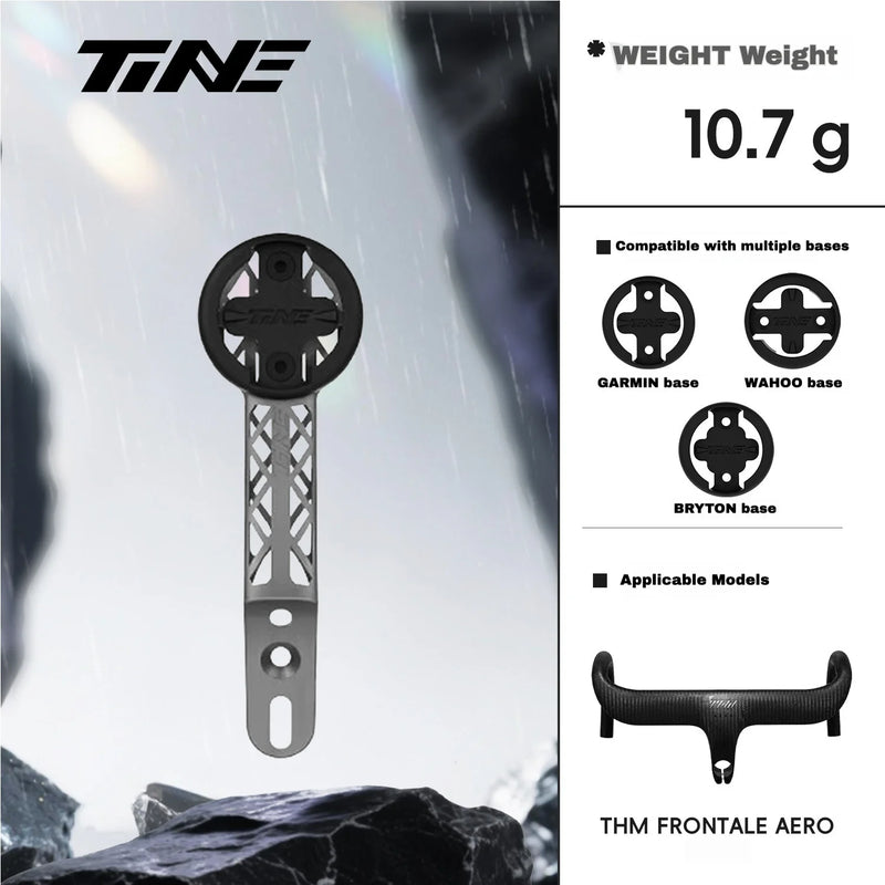 TiNE Titanium Computer Mount for THM FRONTALE / FRONTALE AERO / TIBIA | Garmin Wahoo Bryton GPS - Detail 2