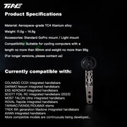 TiNE Titanium Computer Mount for THM FRONTALE / FRONTALE AERO / TIBIA | Garmin Wahoo Bryton GPS - Detail 5