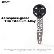 TiNE Ultra-Light Titanium Computer Mount for Bianchi Oltre Integrated Handlebar | Full Hollow | High Strength - Detail 6