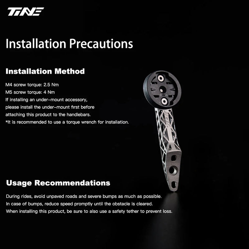 TiNE Ultra-Light Titanium PINARELLO MOST TALON Ultra 3D Printed Computer Mount | Hollow High-Strength Design - Detail 9