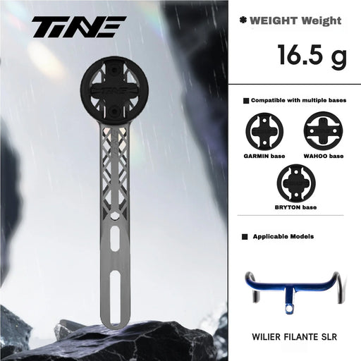 TiNE Titanium Computer Mount for WILIER FILANTE SLR Integrated Handlebar | Garmin Wahoo Bryton GPS