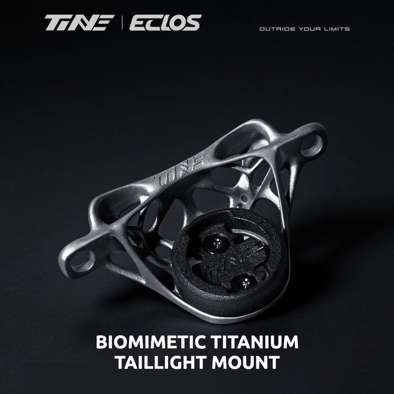 TiNE × Eclos 3D-Printed Titanium Taillight Mount — Specialized / Trek / Fizik / Prologo / CADEX — 9g