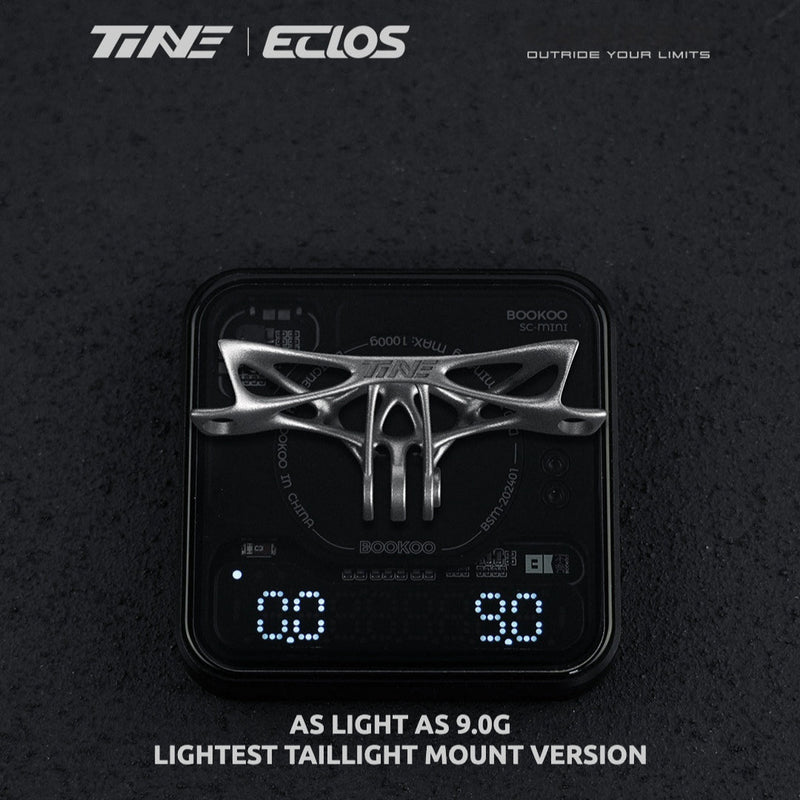 TiNE × Eclos 3D-Printed Titanium Taillight Mount — Specialized / Trek / Fizik / Prologo / CADEX — 9g