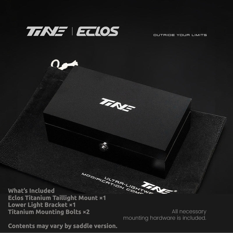 TiNE × Eclos 3D-Printed Titanium Taillight Mount — Specialized / Trek / Fizik / Prologo / CADEX — 9g