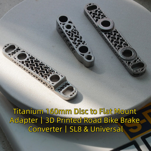 Titanium 140–160mm Flat Mount Disc Brake Adapter SL8 &