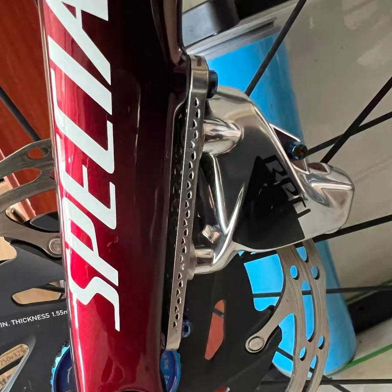 Titanium 140–160mm Flat Mount Disc Brake Adapter SL8 &