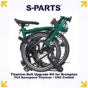S-PartS Titanium Bolt Upgrade Kit for Brompton | TC4 CNC Lightweight Frame & Hinge Hardware Set