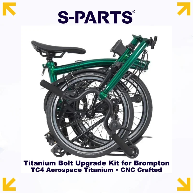 S-PARTS Titanium Bolt Upgrade Kit for Brompton | TC4 CNC Lightweight Frame / Hinge Hardware Set