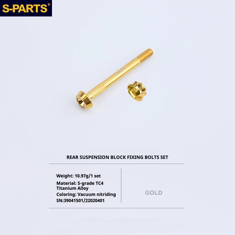 S-PARTS Titanium Bolt Upgrade Kit for Brompton | TC4 CNC Lightweight Frame / Hinge Hardware Set - Detail 109