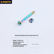 S-PartS Titanium Bolt Upgrade Kit for Brompton | TC4 CNC Lightweight Frame & Hinge Hardware Set