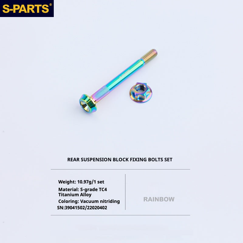 S-PartS Titanium Bolt Upgrade Kit for Brompton | TC4 CNC Lightweight Frame & Hinge Hardware Set
