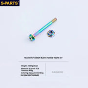 S-PARTS Titanium Bolt Upgrade Kit for Brompton | TC4 CNC Lightweight Frame / Hinge Hardware Set - Detail 110