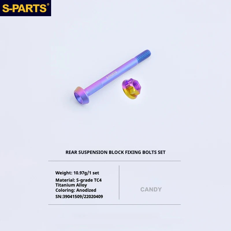 S-PARTS Titanium Bolt Upgrade Kit for Brompton | TC4 CNC Lightweight Frame / Hinge Hardware Set - Detail 114