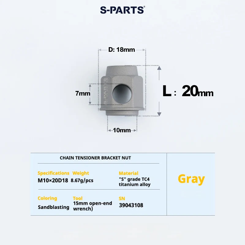 S-PARTS Titanium Bolt Upgrade Kit for Brompton | TC4 CNC Lightweight Frame / Hinge Hardware Set - Detail 120
