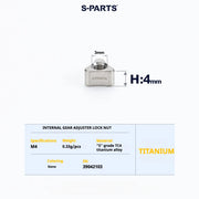 S-PARTS Titanium Bolt Upgrade Kit for Brompton | TC4 CNC Lightweight Frame / Hinge Hardware Set - Detail 124
