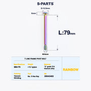 S-PartS Titanium Bolt Upgrade Kit for Brompton | TC4 CNC Lightweight Frame & Hinge Hardware Set