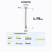 S-PartS Titanium Bolt Upgrade Kit for Brompton | TC4 CNC Lightweight Frame & Hinge Hardware Set